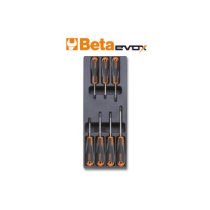 Kemény hőformált tálca Beta Evox csavarhúzókkal Torx® csavarokhoz