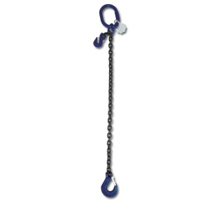 Ketting leng, 1 sprong met grijphaak. In kunststof koffer grade 10