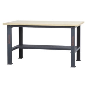 Werkbank met houten werkblad, 1,6 m lang