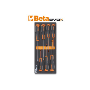 Zachte foam inlegbak met Beta Evox schroevendraaiers met sleuf en Phillips® profiel