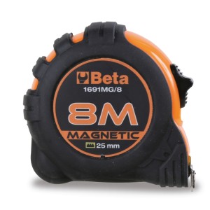 Rolbandmaat met magneten, Schokbestendige ABS-behuizing stalen meetlint, Nauwkeurigheidsklasse: II