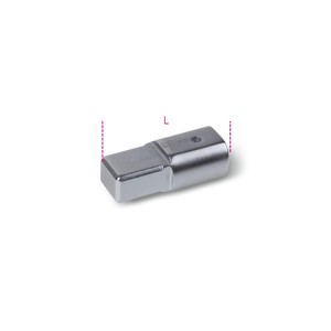 Adapter met rechthoekige insteek van (9x12 mm) en aandrijf van (14x18 mm)