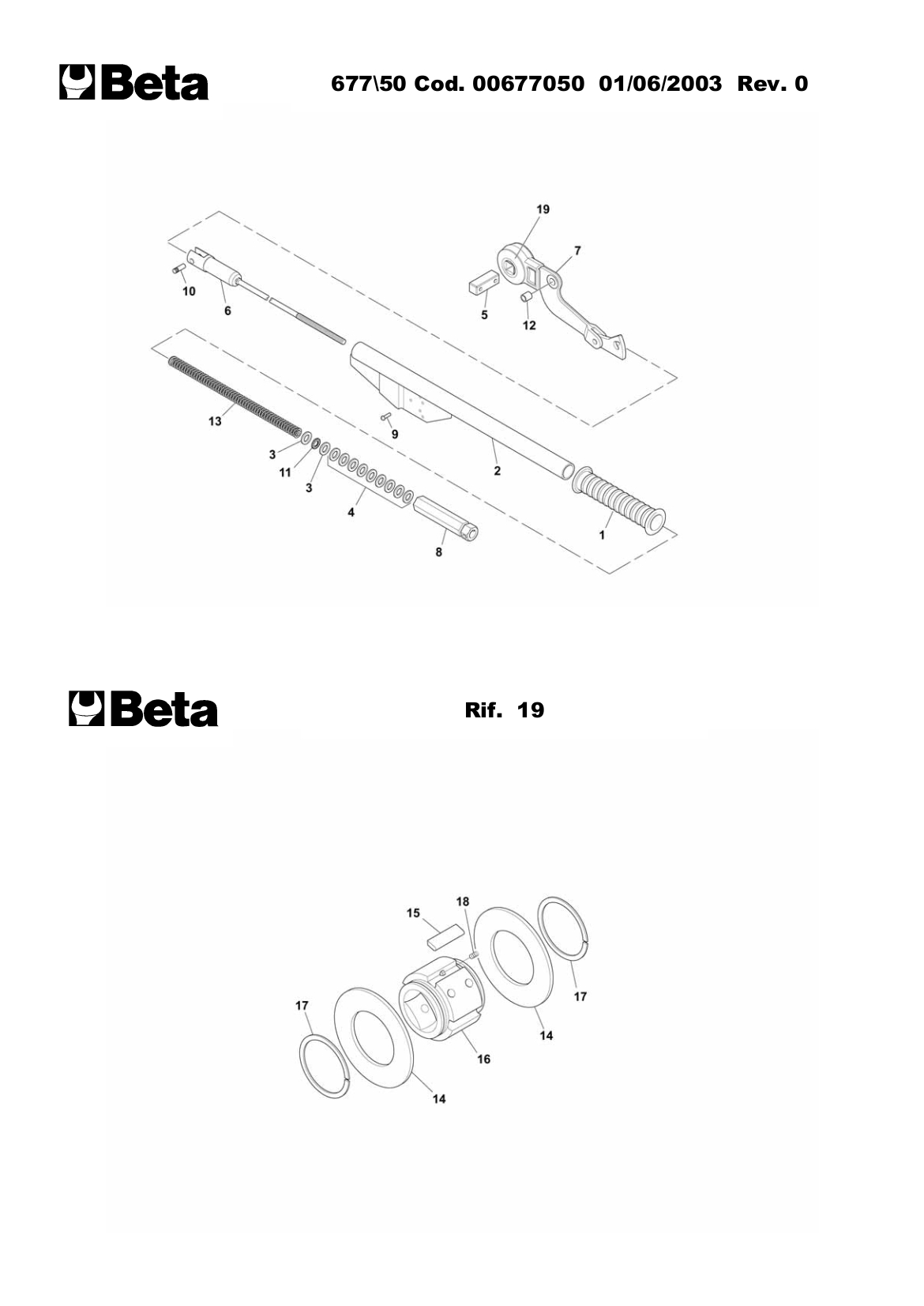 Breakback torque wrench 677 Beta Tools