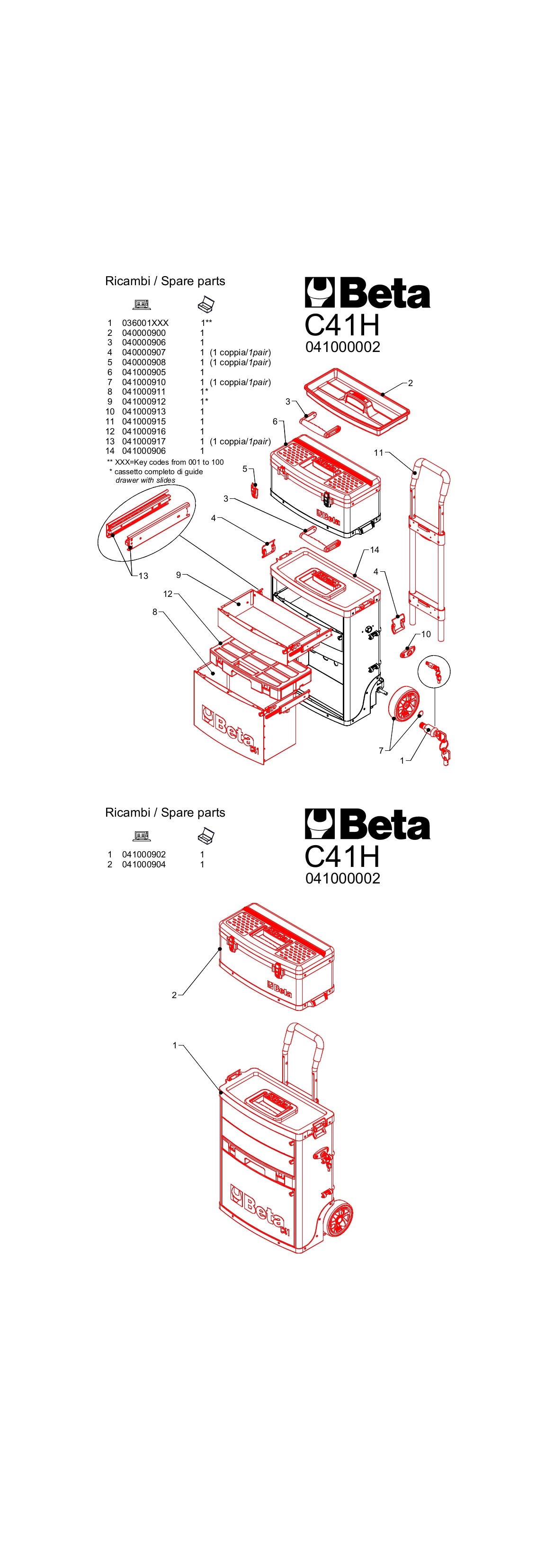 C41MS/G BETA 41000952 Moduli Superiori Grey 7016 C41H MS C41MS/G BETA 41000952 Moduli Superiori Grey 7016 C41H MS