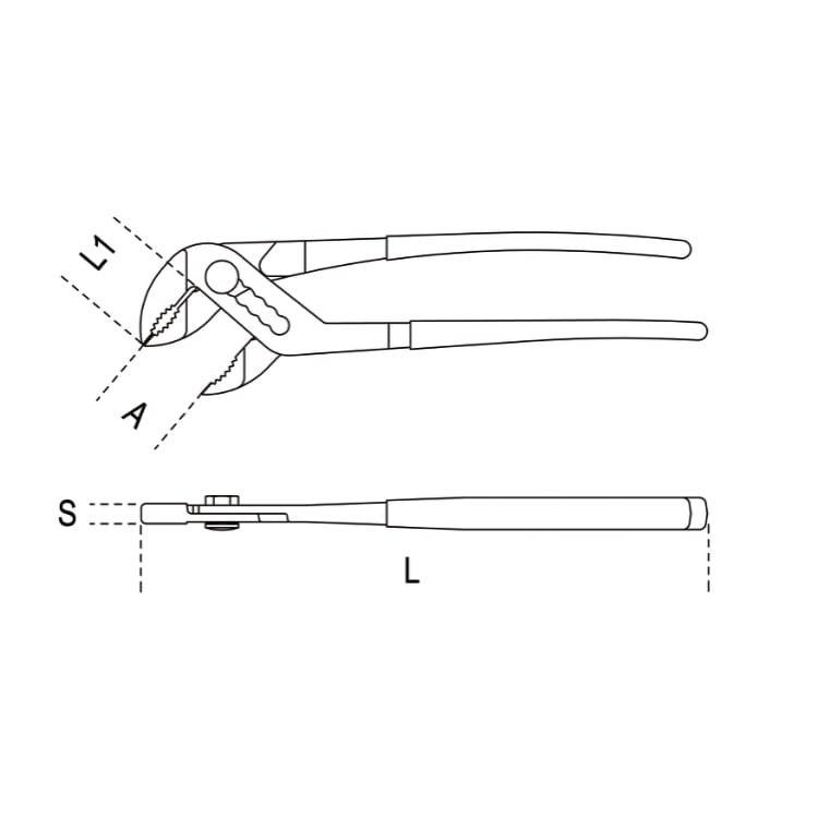 Pince multiprise entrepassée branches gainées avec PVC antidérapant 1048N –  Beta Tools