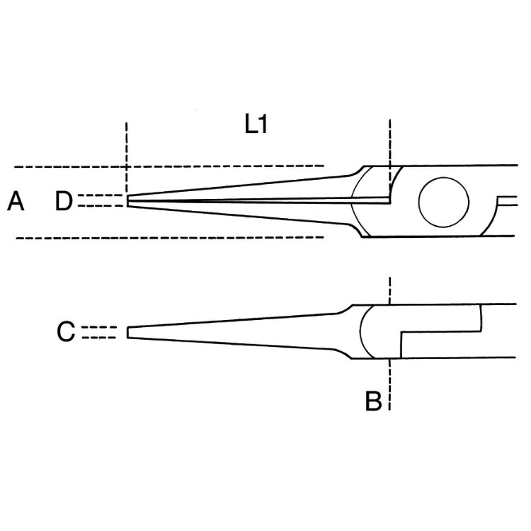 BETA 011660040 1166 BM200-EXTRA LONG NEEDLE NOSE