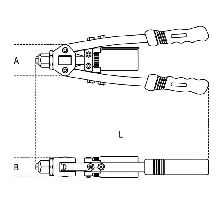 Pince à riveter automatique Beta 1741U avec réglage de l'effort 3 griffes