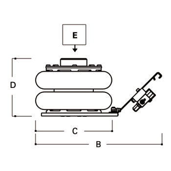 Cric pneumatique à deux boudins 2 T BETA 