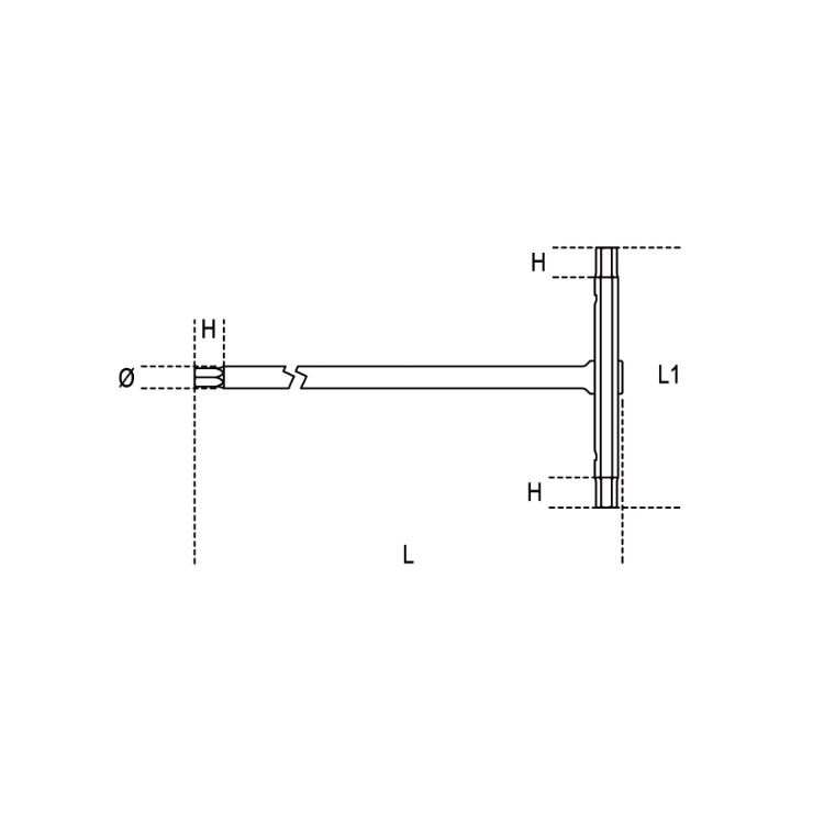 Clé en T Beta à douille profonde 6 pans de 10mm - Outillage à main sur La  Bécanerie