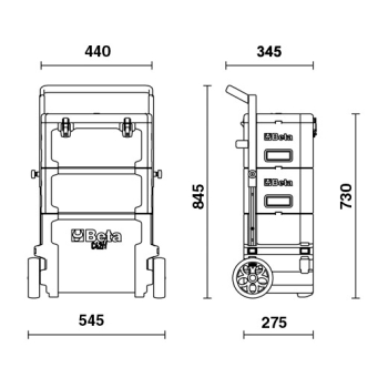 Wedstrijd Precies ziekenhuis Three-module tool trolley C42H – Beta Tools