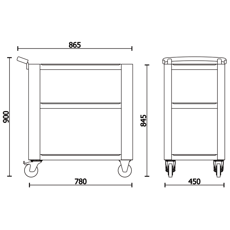 BETA 055000219 - C55T3 Chariot d'atelier