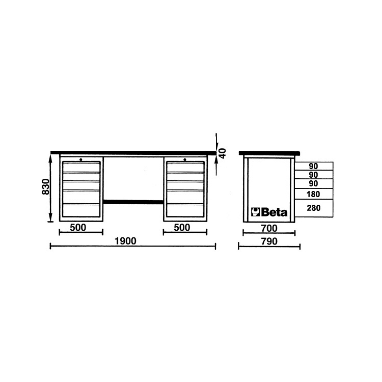 BETA Etabli MasterCargo 165 outils 5700A