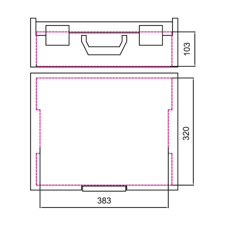 Maletín porta-herramientas en ABS, vacío C99V2